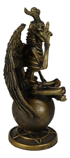 Eliphaz Levi Winged Sabbatic Goat Baphomet Skeleton Bone Creature Figurine-2