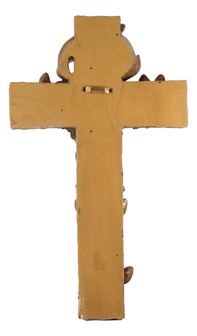 Rustic Western Wildlife Deer Stag with Antlers And Does Family Wall Cross Plaque-2