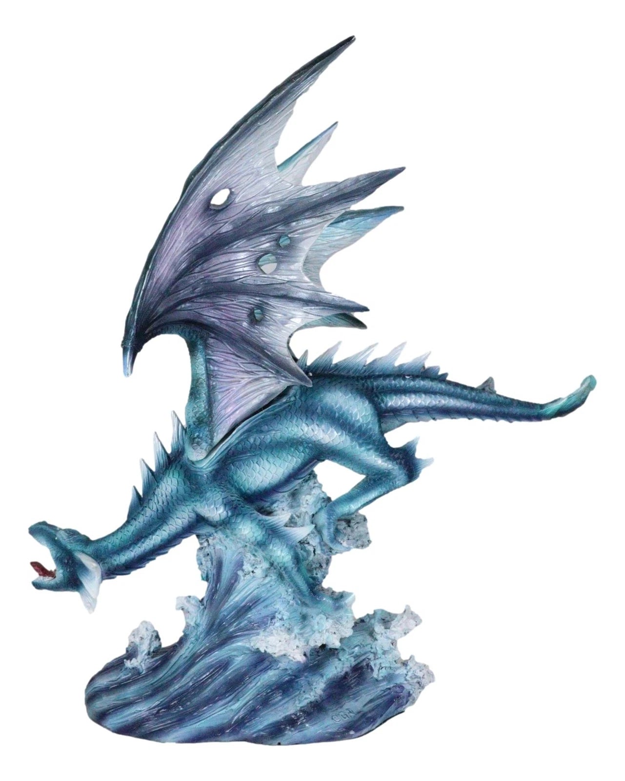 Large Flying Sea Dragon Statue 16.5"Long Mythical Fantasy Ocean Dragon Lord-3