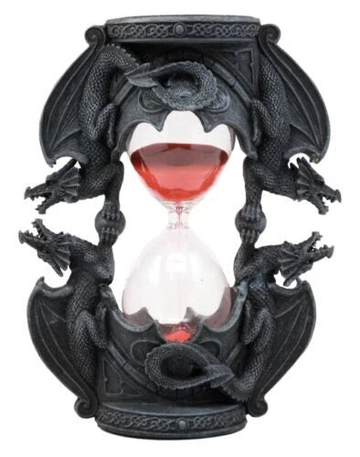 Gift Invertible Four Elemental Dragons Figurine Dragon Hourglass Sandtimer-2