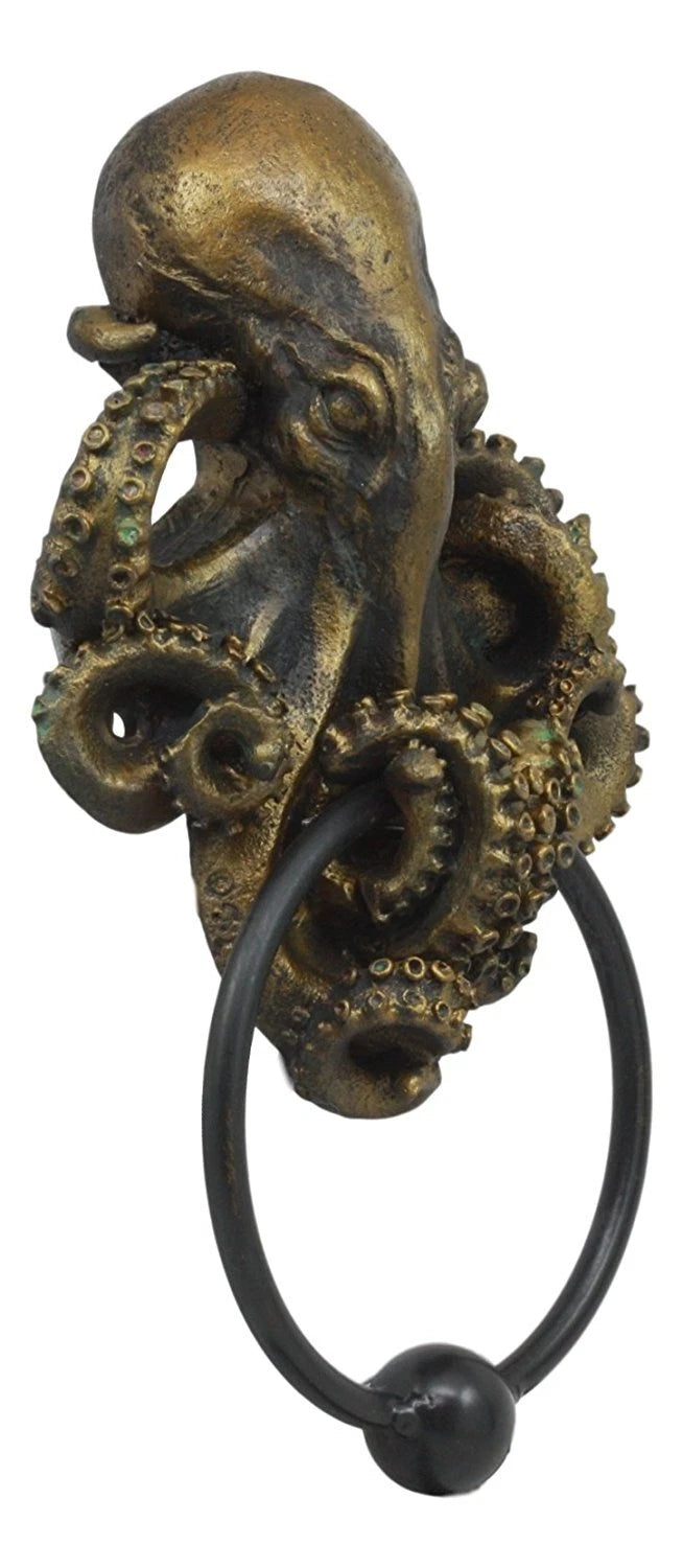 Deep Ocean Creature Octopus Door Knocker 8.5"Tall Kraken Monster Cthulhu-2