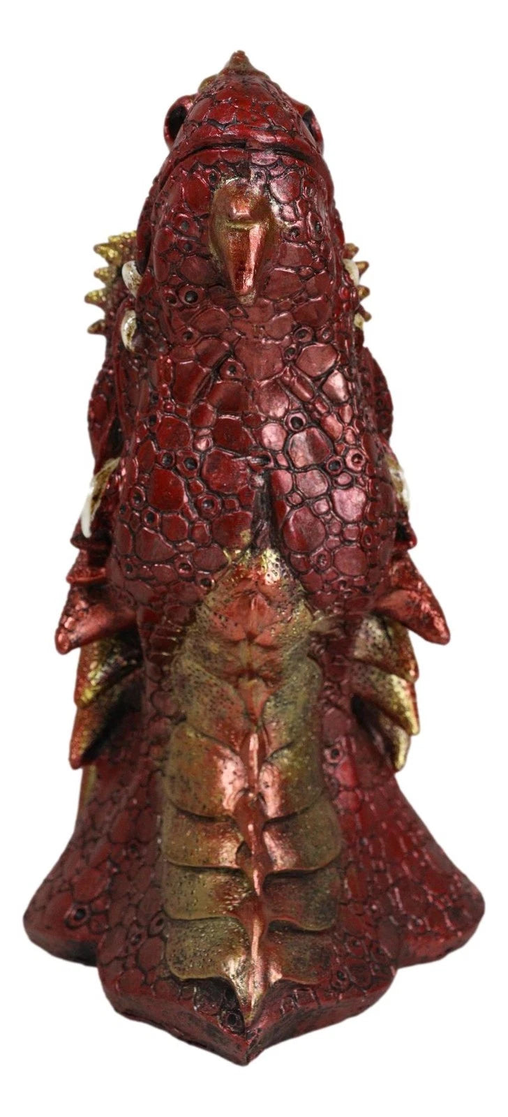 Fantasy Volcanic Fire Red Spiked Dragon Head Wall Decor Plaque With LED Lights