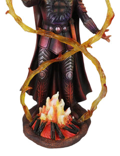 Fire Elemental Horned Wizard Sorcerer Demoniac Summoning Hellfire Magic Figurine-3