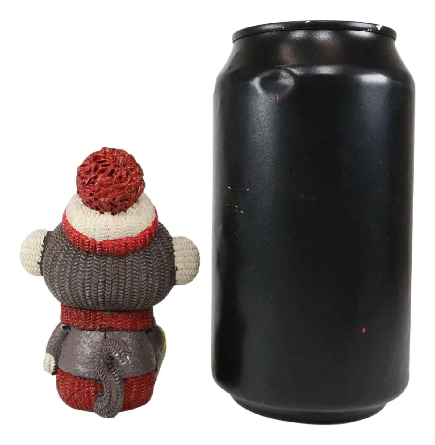 Furrybones Sock Munky Figurine in Stuffed Sock Monkey Costume 3 Inch Tall-3