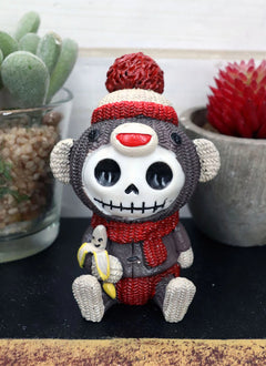Furrybones Sock Munky Figurine in Stuffed Sock Monkey Costume 3 Inch Tall-2