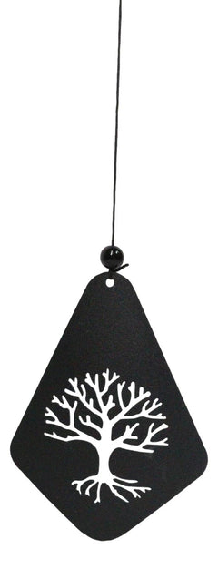 Celtic Tree Of Life Cylindrical Steel Metal Filigree Hanging Solar Wind Chime-3