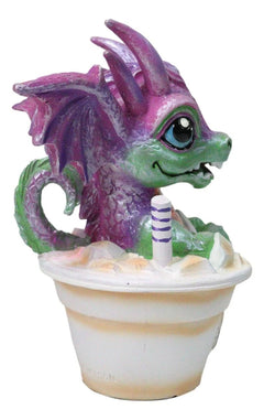 Café helado artesanal de Ruth Thompson con figura de dragón en taza de Sarah Wyrmling-2