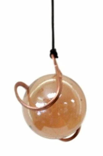 Stained Glass Red Cardinal Bird On Twig Copper Metal Wind Chime 24"Long-3