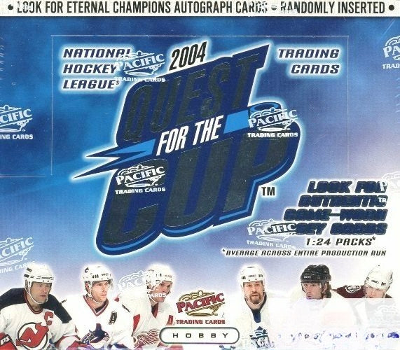 2003/04 Pacific Quest for the Cup Hockey Factory Sealed HOBBY Box-3 RC+1 JERSEY-1