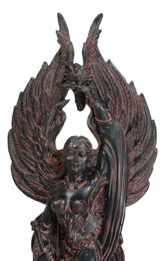 Morrigan Statue, 12" Celtic War Goddess Phantom Queen Triple Goddess Valkyrie Figurine for Shelf, Mantle, Home, or Gothic Fantasy Decor-2