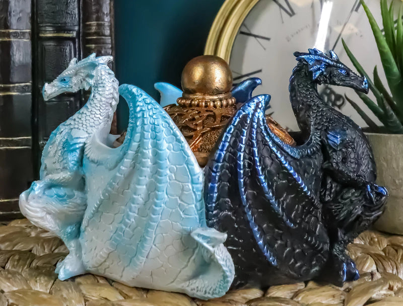 Joyero decorativo con dos dragones contrastantes de noche y día-1