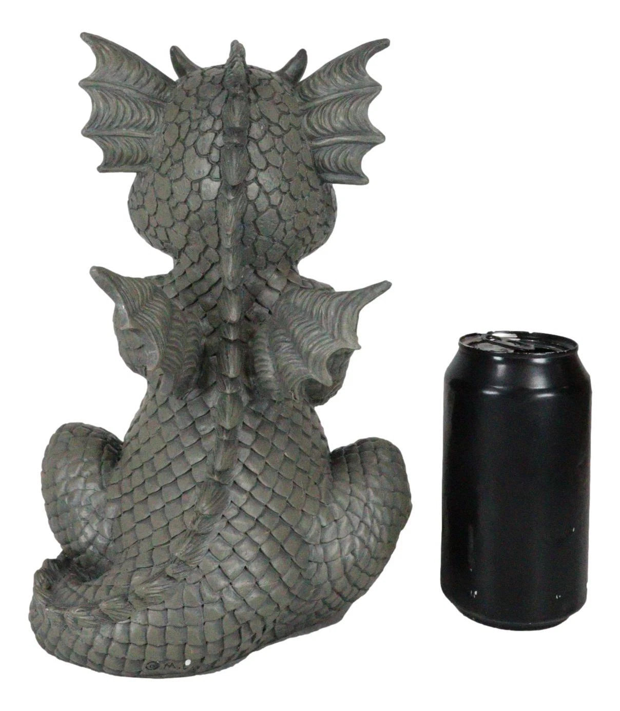 Whimsical Angry Faced Sulky Mad Garden Dragon Folding His Arms Decor Figurine-3