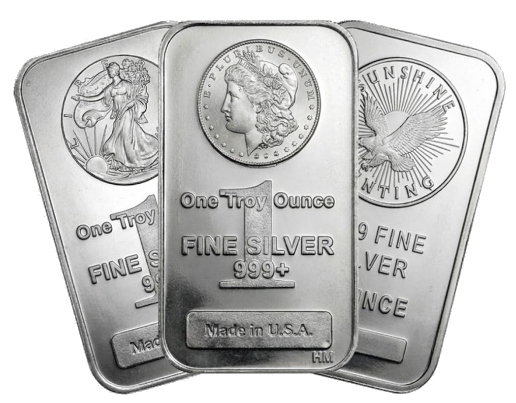 Barra de plata de 1 oz (marca y diseño de nuestra elección)