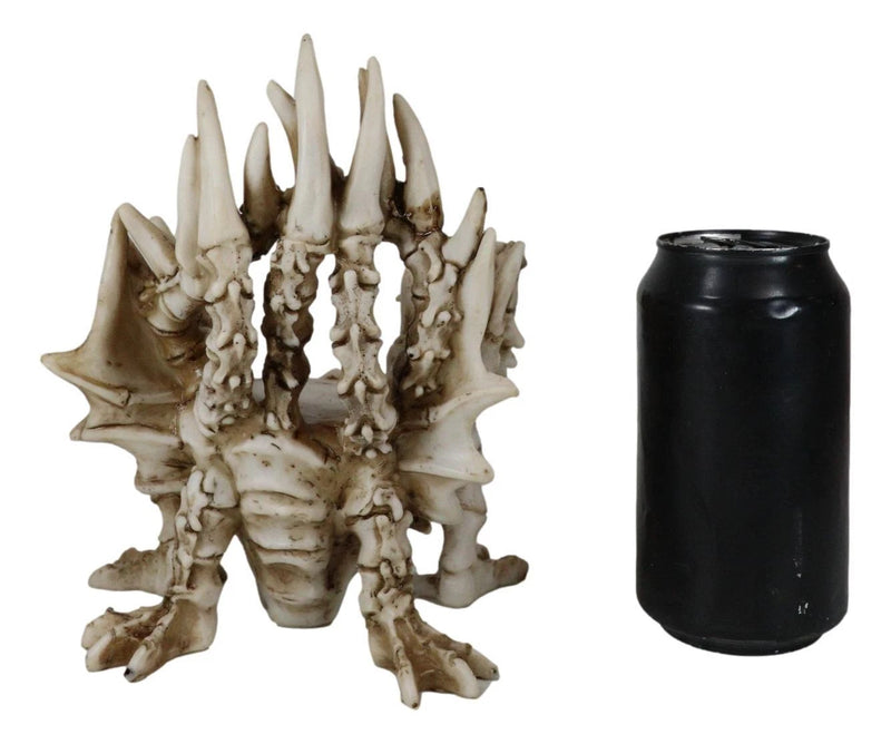 Legendary Arthurian Merlin Dragon Skulls Bones Skeletons Throne Chair Figurine-5