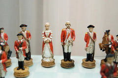 American Revolutionary War US Continental VS British Imperial Army Chess-3