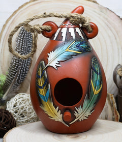 Southwestern Indian Trinity Dreamcatcher Feathers Hanging Birdhouse Bird Feeder-1