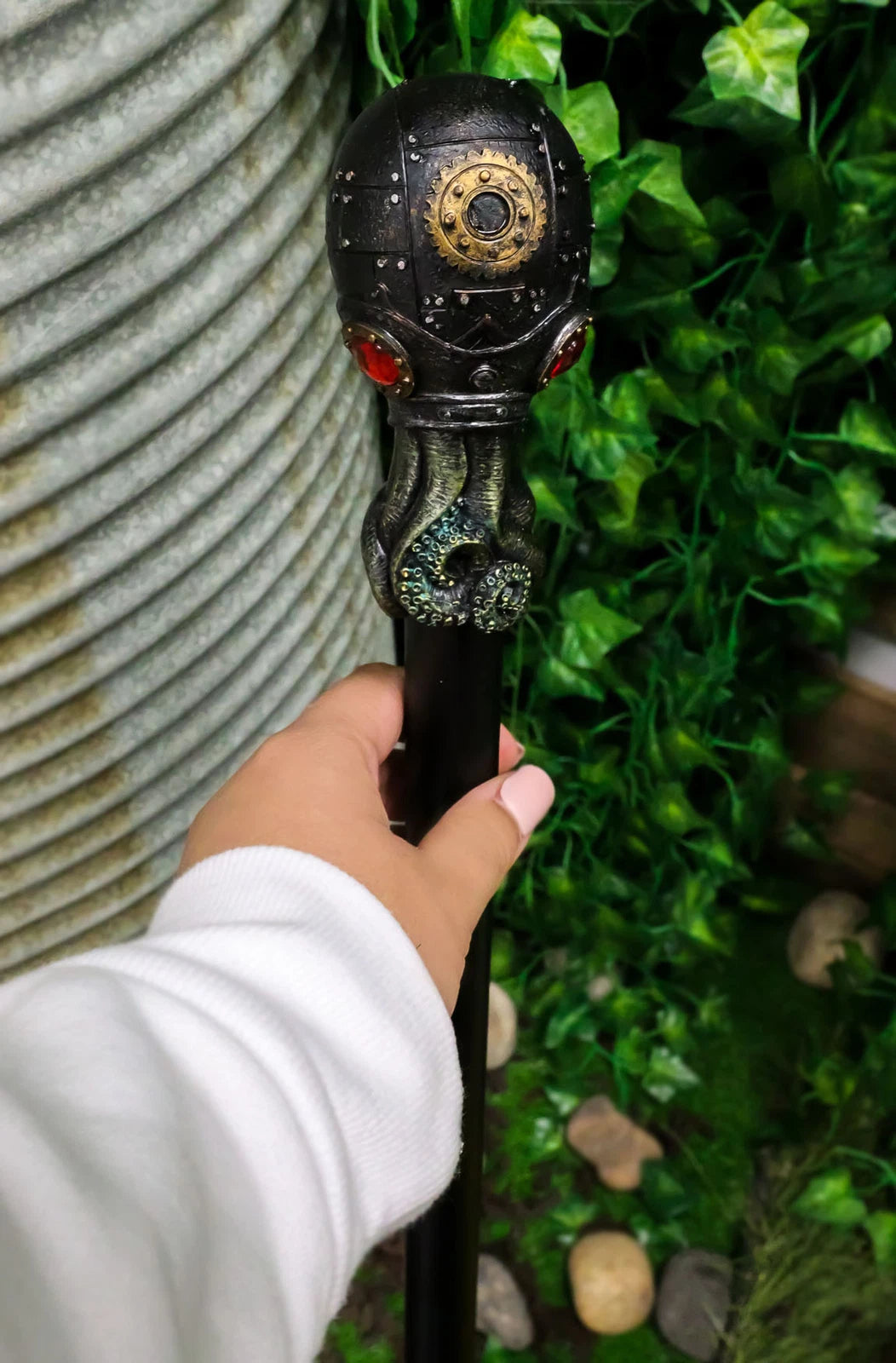 Steampunk Robotic Kraken Cthulhu Octopus Swagger Stick Cane Party Staff 38"L-3
