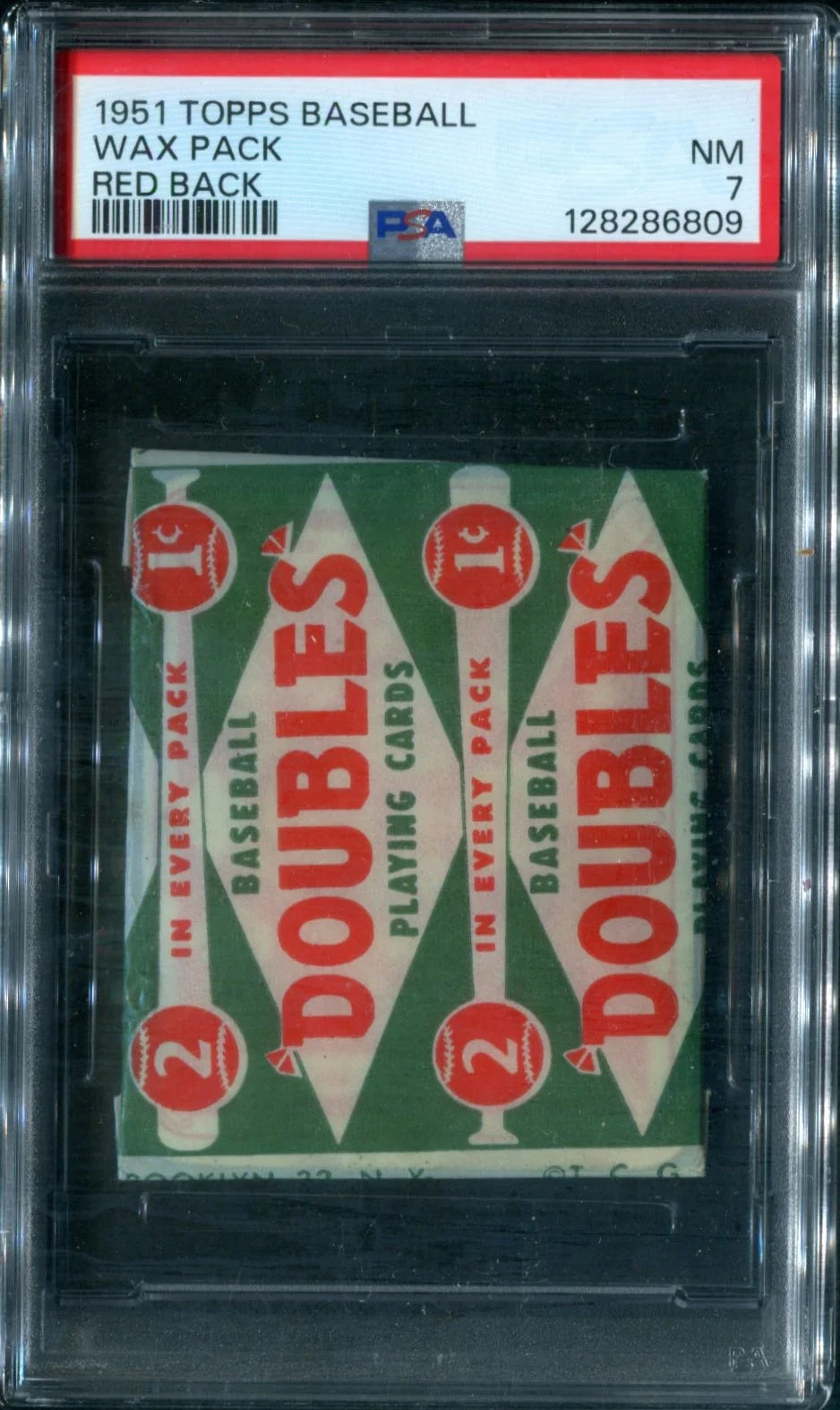 1951 Topps Baseball Red Back Unopened Wax Pack PSA 7 *6809