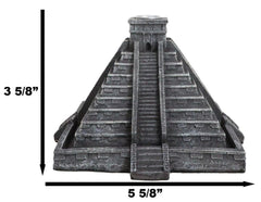 Temple of Kukulcan Mesoamerican Aztec Step Pyramid Backflow Incense Cone Burner-4