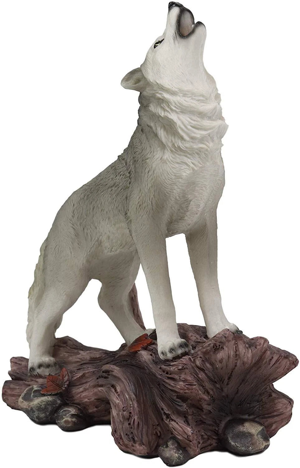 Large Cries Of The Night Howling Alpha Gray Wolf Statue 12"H Spirit Wolves Decor-3