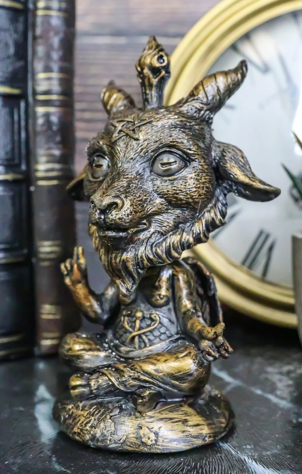 Sabbatic Goat Of Mendes Samael Lilith Baphomet Bobblehead Figurine-3