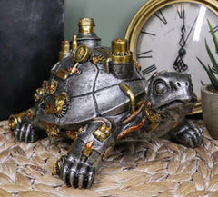 Victorian Steam Age Nautical Steampunk Geared Bionic Turtle Tortoise Figurine-2