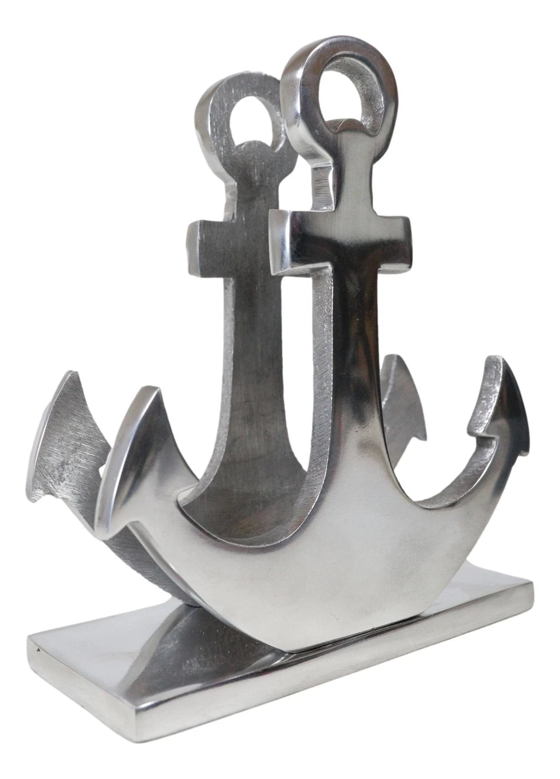 Aluminum Sailor Marine Sea Ship Anchor Decorative Paper Napkin Holder Sculpture-6
