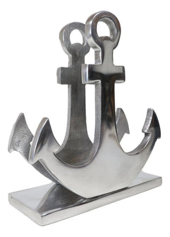 Aluminum Sailor Marine Sea Ship Anchor Decorative Paper Napkin Holder Sculpture-6