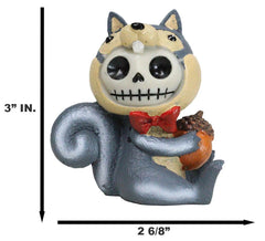 Furrybones Nibbles The Squirrel Voodoo Skeleton With Acorn Figurine Collectible-4