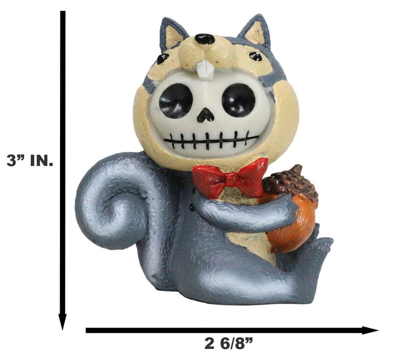 Furrybones Nibbles The Squirrel Voodoo Skeleton With Acorn Figurine Collectible-4