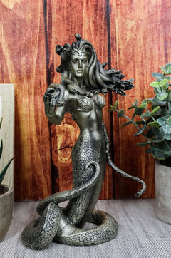 Greek Goddess The Temptation Of Medusa Statue Luring Gorgon's Gaze Figurine-2