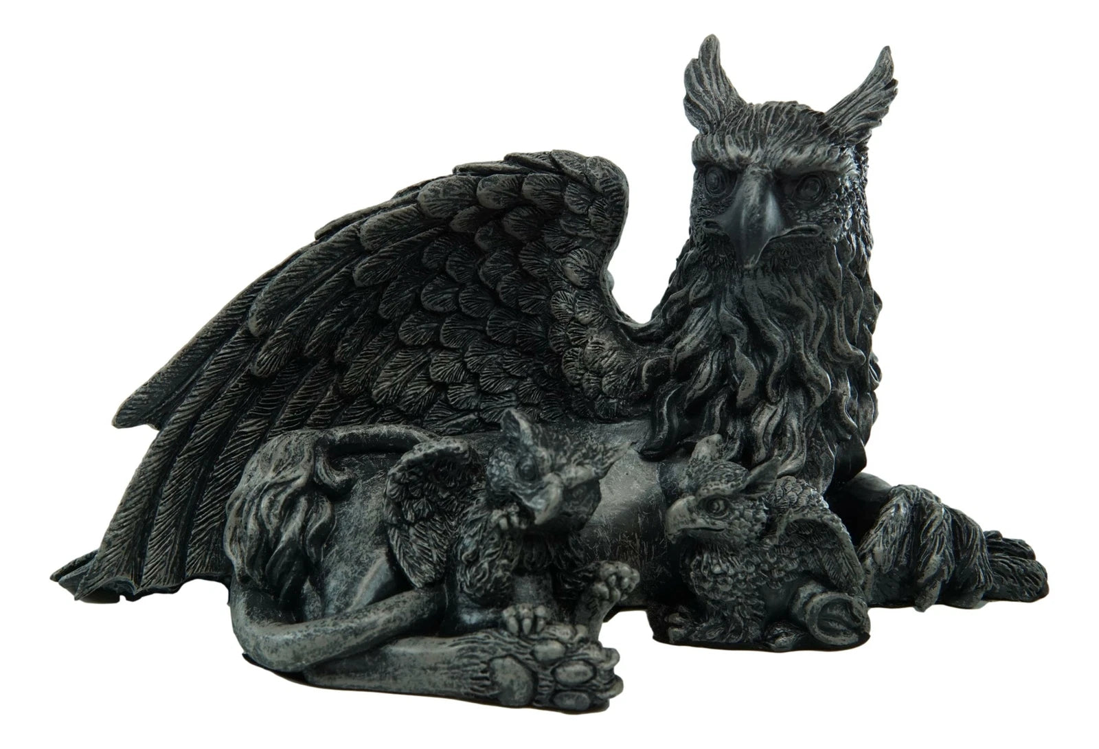 Gargoyle Figurine Griffon Family Mother & Baby Hatchlings Statue-5