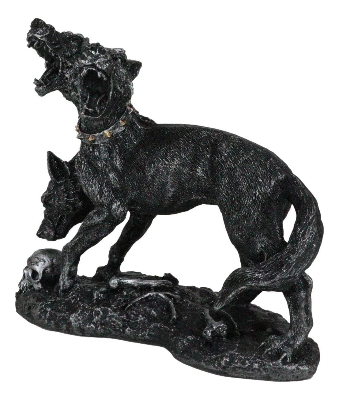 Figura de Cerbero, guardián de la hidra de tres cabezas, perro de Hades, perro guardián de la mitología griega-3