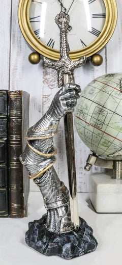 Medieval Knight Suit Of Armor & Excalibur Sword Letter Opener Figurine-5