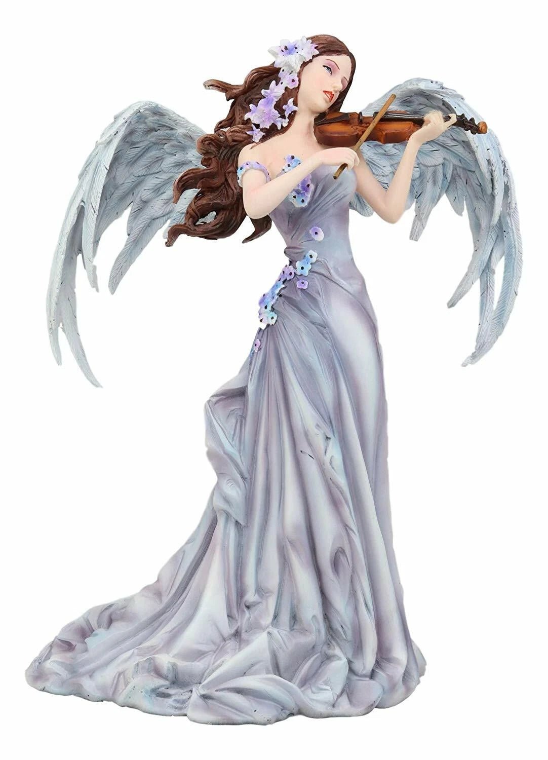 Large Inspirational Decor Angelic Lullaby Heavenly Angel Playing Violin Statue-3