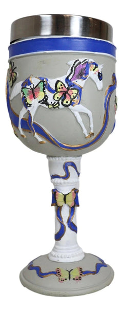Sendero de ponis pintados Ángeles de la Tierra Pony con mariposas Copa de vino de caballo-2