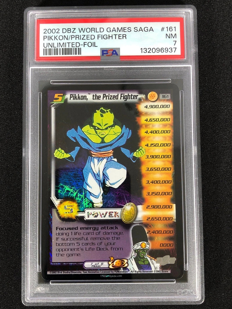 DBZ 2002 Pikkon, The Prized Fighter 161 Foil PSA 7-1