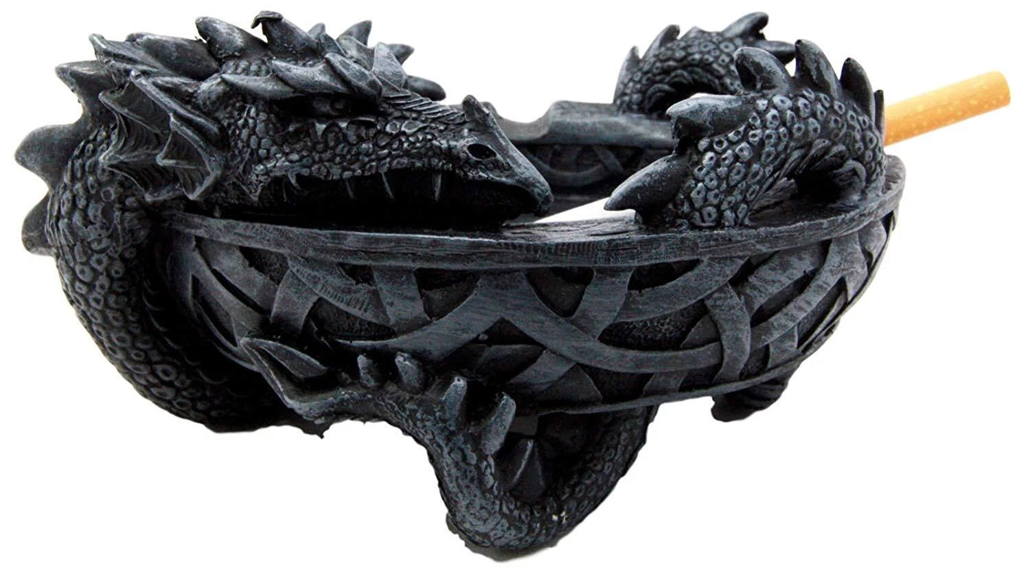 Medieval Fantasy Celtic Gerwolf Sleeping Dragon Round Cigarette Ashtray 5.75" L-5