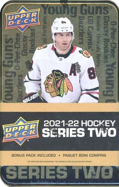 2021/22 Upper Deck Series 2 Hockey EXCLUSIVE HUGE Factory Sealed Collectors TIN-1