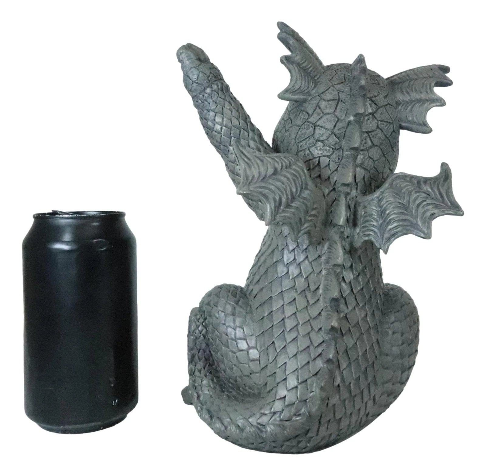 Whimsical Hip Hop Dabbing Garden Dragon Statue 9.25"Tall Look At My Dab Dragon-5