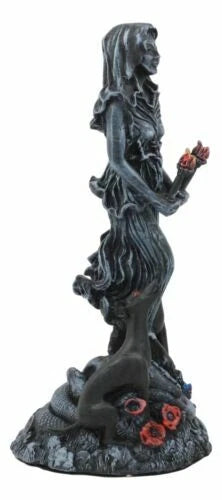 Oberon Zell Spiral Triple Goddess The Crone Hecate With She Dog Hounds Statue-6