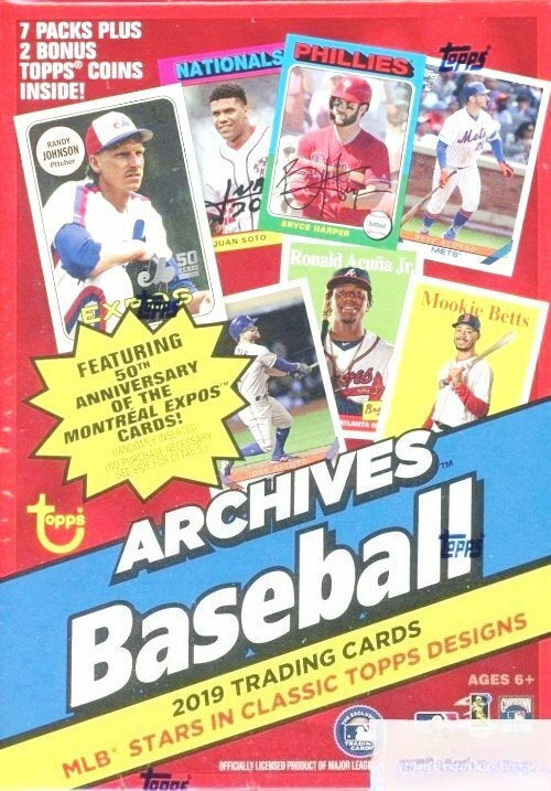 2019 Topps Archives Baseball EXCLUSIVE Factory Sealed Blaster Box-BONUS 2 Coins!-2