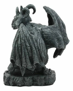 The Winged Guardian Baphomet Sabbatic Goat Gothic Gargoyle Statue Faux Stone-6