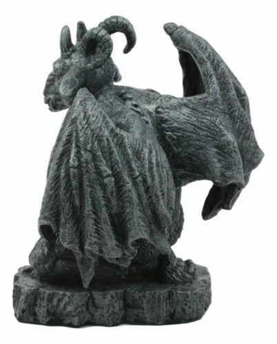 The Winged Guardian Baphomet Sabbatic Goat Gothic Gargoyle Statue Faux Stone-6