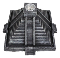 Temple of Kukulcan Mesoamerican Aztec Step Pyramid Backflow Incense Cone Burner-7