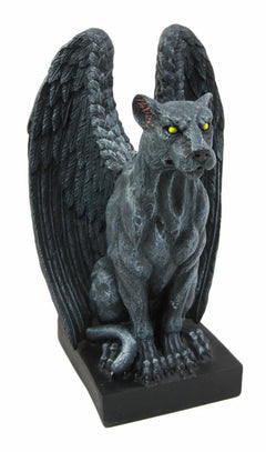 Gothic Winged Moon Eyed Jaguar Gargoyle Night Crawler Decorative Figurine 6.5"-4