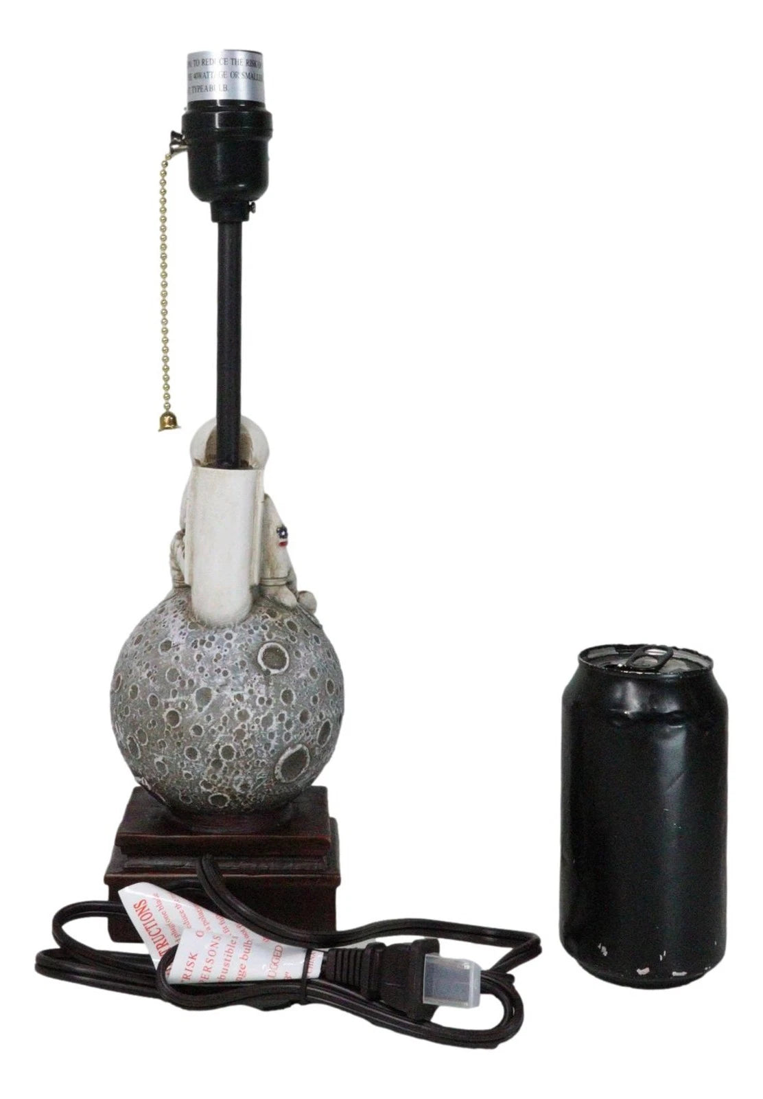 Deep Space Exploration Astronaut Landing On Cratered Moon Desktop Table Lamp-6