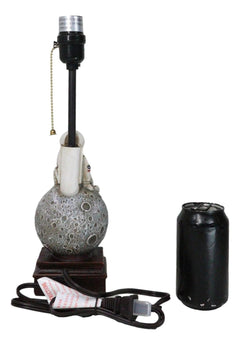 Deep Space Exploration Astronaut Landing On Cratered Moon Desktop Table Lamp-6