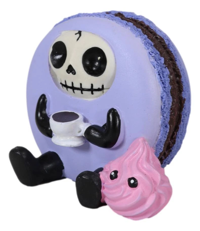 Furrybones Ronny The Lavender Purple Macaron With Coffee Cup Furry Bone Figurine-6