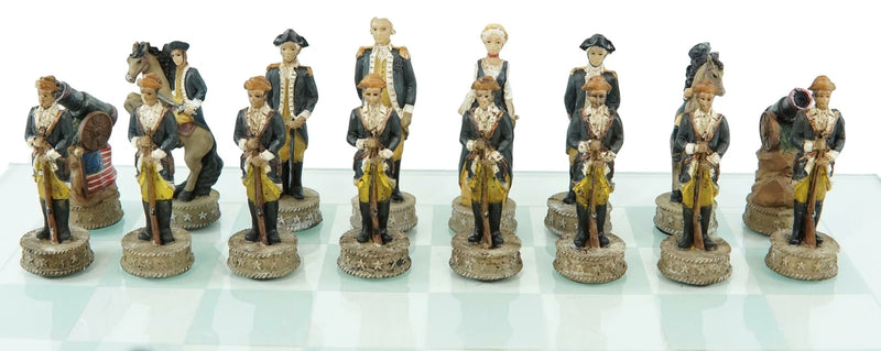 American Revolutionary War US Continental VS British Imperial Army Chess-4
